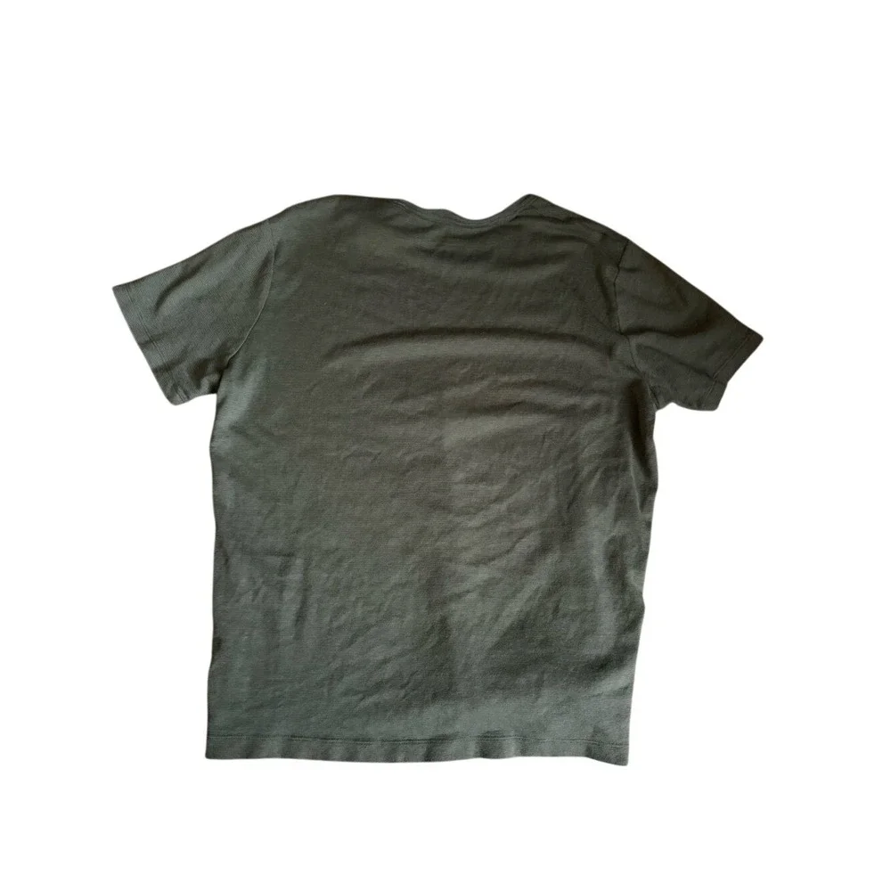 Banana Republic Luxe Touch Performance Tee Olive Green Cotton Ribbed Mens L
